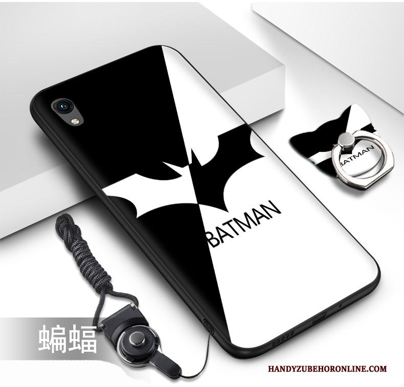 Huawei Y5 2019 Zacht Mobiele Telefoon Geschilderd Hanger Hoesje Telefoon Ondersteuning Zwart