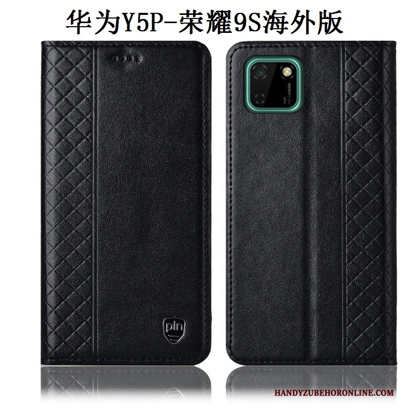 Huawei Y5p Anti-fall All Inclusive Hoes Hoesje Telefoon Echt Leer Bescherming Folio