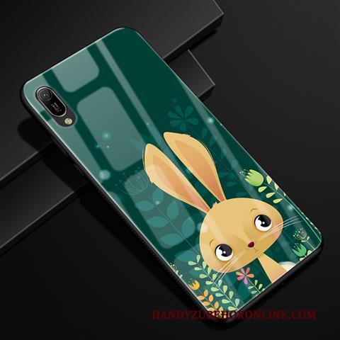 Huawei Y6 2019 Hoesje Bescherming Spotprent Scheppend Rood Hoes Anti-fall Glas