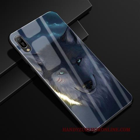 Huawei Y6 2019 Hoesje Bescherming Spotprent Scheppend Rood Hoes Anti-fall Glas