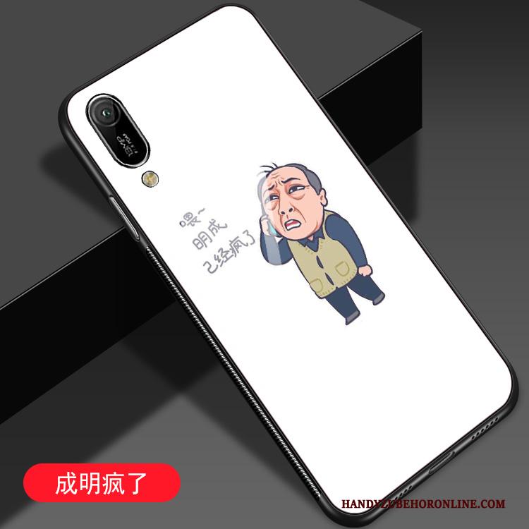 Huawei Y6 2019 Hoesje Glas Rood Wit All Inclusive Hoes Persoonlijk Tas