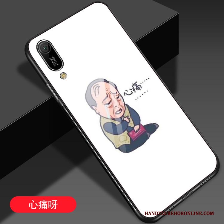 Huawei Y6 2019 Hoesje Glas Rood Wit All Inclusive Hoes Persoonlijk Tas