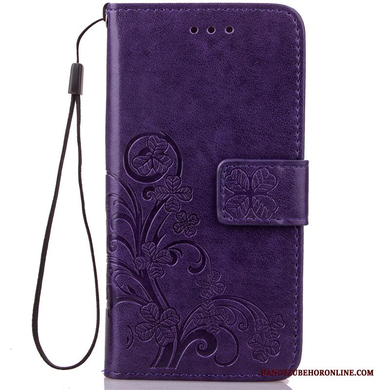 Huawei Y6 2019 Hoesje Ondersteuning Effen Kleur Mobiele Telefoon Blauw Scheppend Patroon Folio