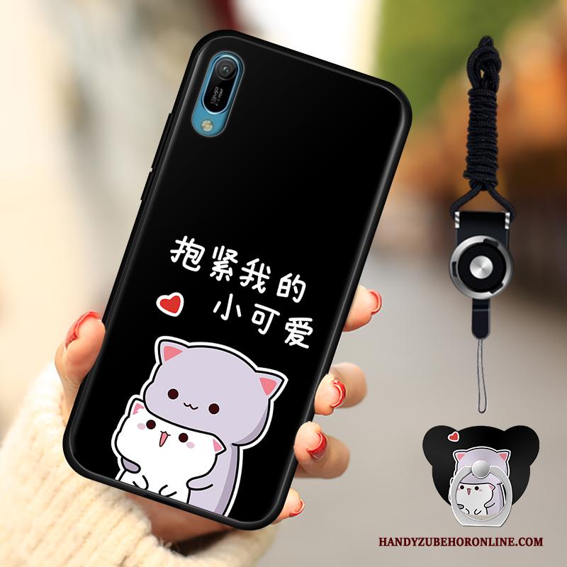 Huawei Y6 2019 Hoesje Telefoon Zacht Zwart Mode Anti-fall