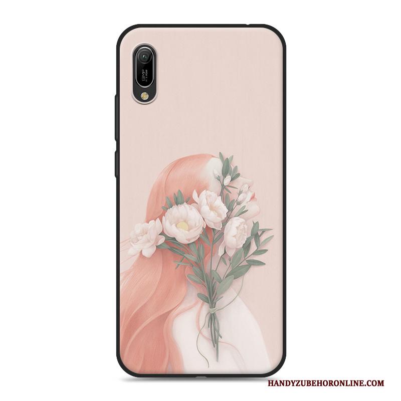 Huawei Y6 2019 Kunst Hoesje Telefoon Mini Vers Roze