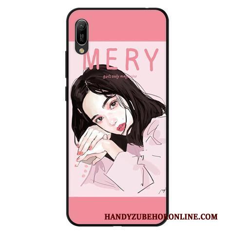 Huawei Y6 2019 Roze Hoes Vers Mobiele Telefoon Anti-fall Hoesje Zacht