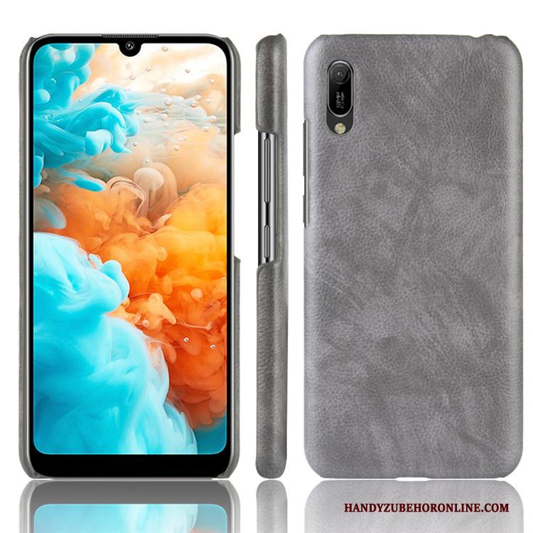 Huawei Y6 2019 Soort Aziatische Vrucht Hard Leer Hoes Rood Hoesje Telefoon Patroon