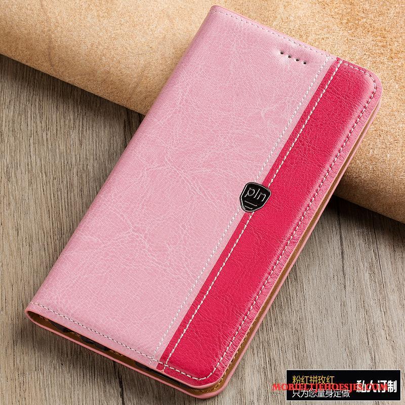 Huawei Y6 Pro 2017 Echt Leer Hoes Bescherming Hoesje Telefoon Mobiele Telefoon Folio Leren Etui