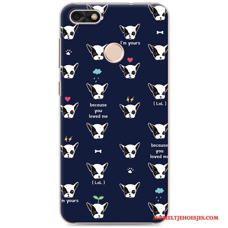 Huawei Y6 Pro 2017 Hoes Kleur Kunst Hard Hoesje Telefoon Spotprent Trend