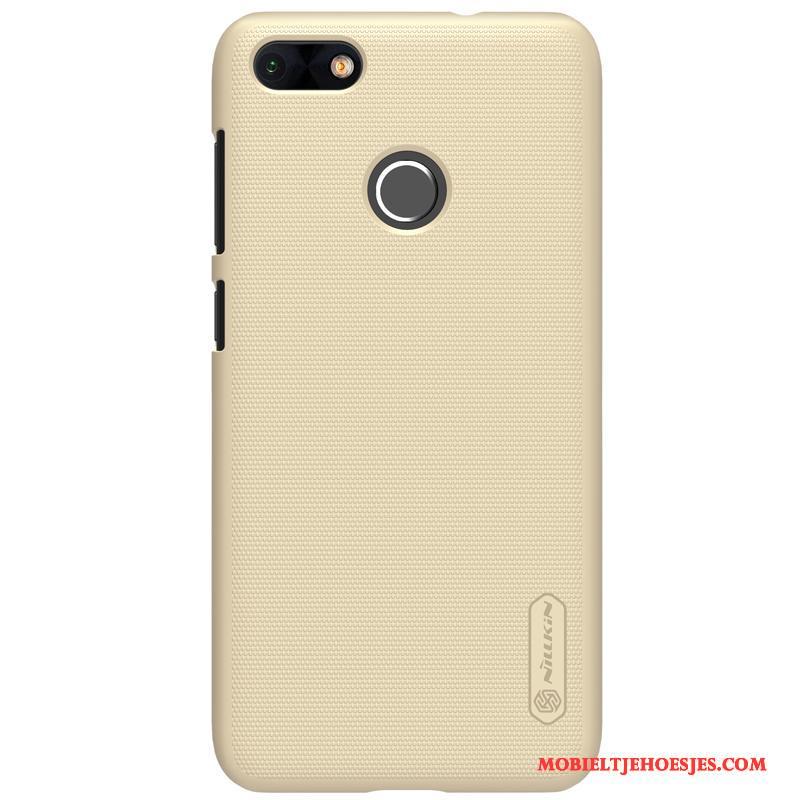 Huawei Y6 Pro 2017 Hoesje Mobiele Telefoon Goud Hard Rood Telefoon Schrobben