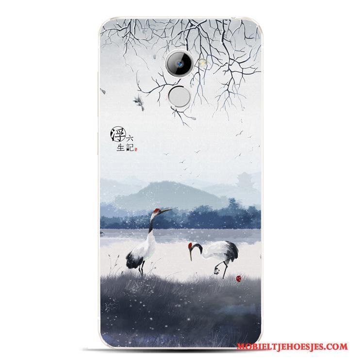 Huawei Y6 Pro 2017 Hoesje Telefoon Mooi Siliconen Anti-fall Chinese Stijl Bescherming Kleur