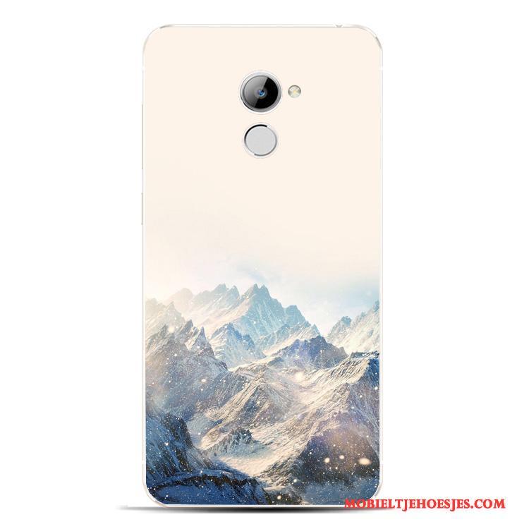 Huawei Y6 Pro 2017 Hoesje Telefoon Mooi Siliconen Anti-fall Chinese Stijl Bescherming Kleur