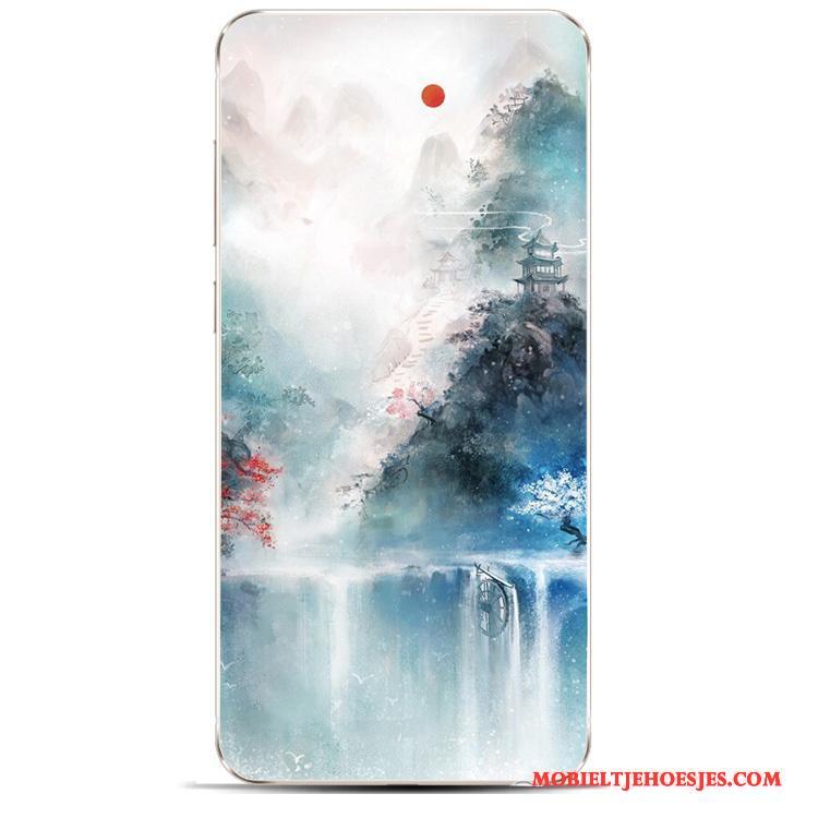 Huawei Y6 Pro 2017 Landschap Vintage Zacht Chinese Stijl Mooi Hoesje Telefoon Wind