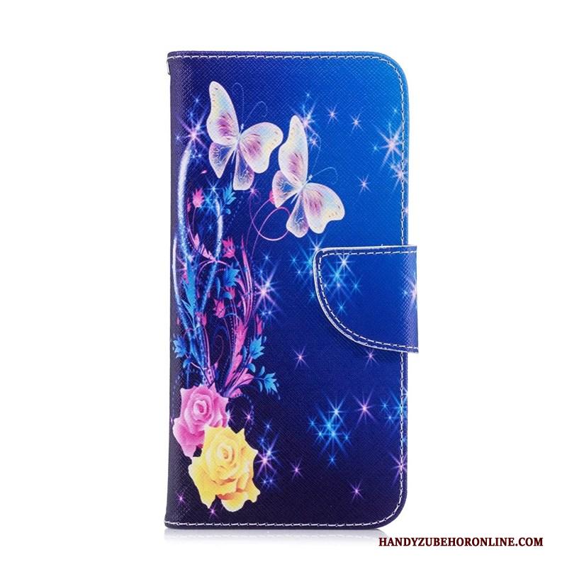 Huawei Y7 2018 Folio Leren Etui Hoes Wit Bescherming Hoesje Telefoon