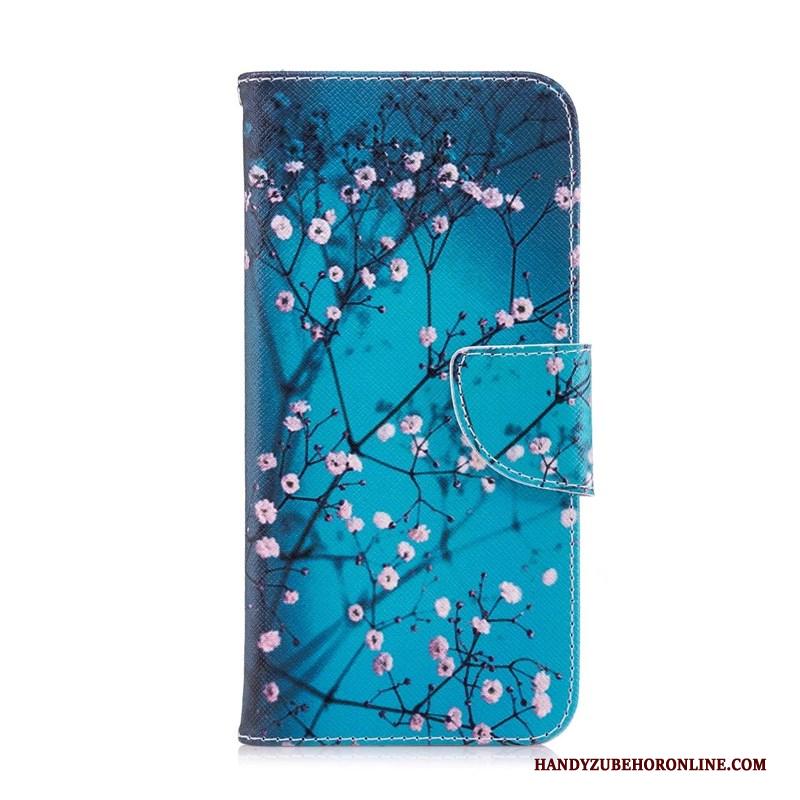 Huawei Y7 2018 Folio Leren Etui Hoes Wit Bescherming Hoesje Telefoon