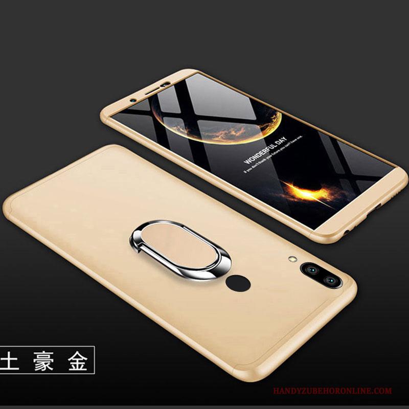 Huawei Y7 2019 Goud Schrobben Trend All Inclusive Hoesje Telefoon Hard Mode