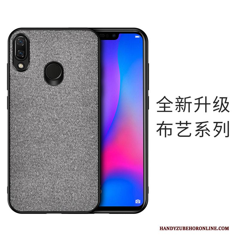 Huawei Y7 2019 Hard Doek Flanel Hoes Bescherming Hoesje Telefoon Patroon