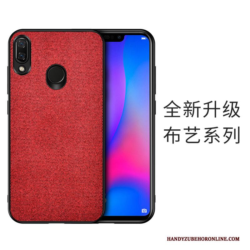 Huawei Y7 2019 Hard Doek Flanel Hoes Bescherming Hoesje Telefoon Patroon