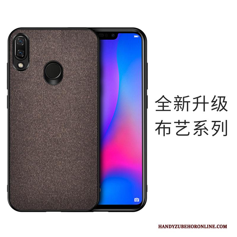 Huawei Y7 2019 Hard Doek Flanel Hoes Bescherming Hoesje Telefoon Patroon