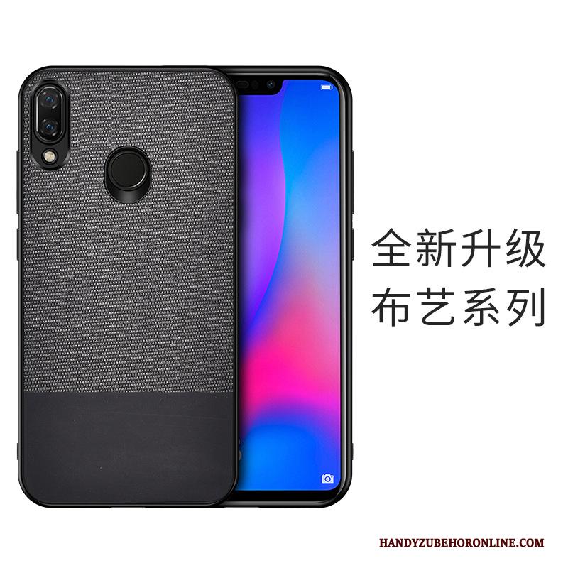 Huawei Y7 2019 Hard Doek Flanel Hoes Bescherming Hoesje Telefoon Patroon