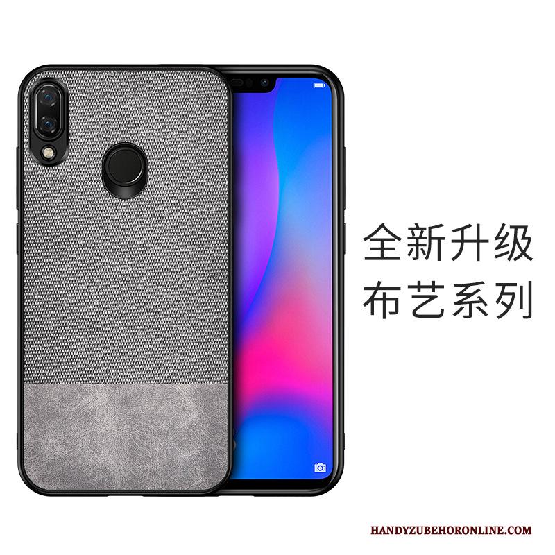 Huawei Y7 2019 Hard Doek Flanel Hoes Bescherming Hoesje Telefoon Patroon