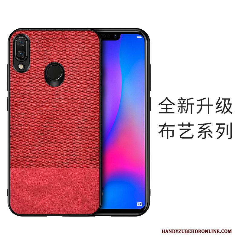 Huawei Y7 2019 Hard Doek Flanel Hoes Bescherming Hoesje Telefoon Patroon