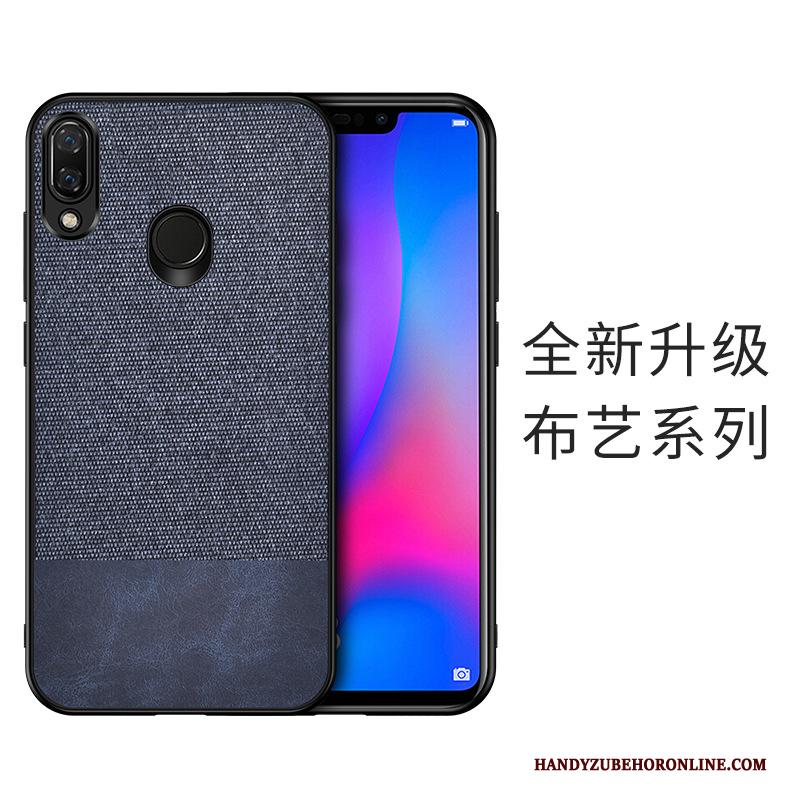 Huawei Y7 2019 Hard Doek Flanel Hoes Bescherming Hoesje Telefoon Patroon