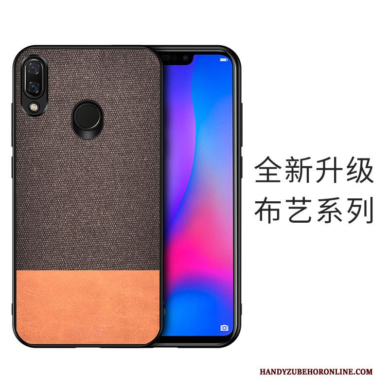 Huawei Y7 2019 Hard Doek Flanel Hoes Bescherming Hoesje Telefoon Patroon