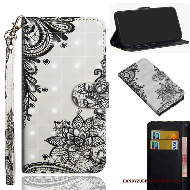 Huawei Y7 2019 Hoesje Hoes Grijs Mobiele Telefoon Siliconenhoesje Trend Leren Etui