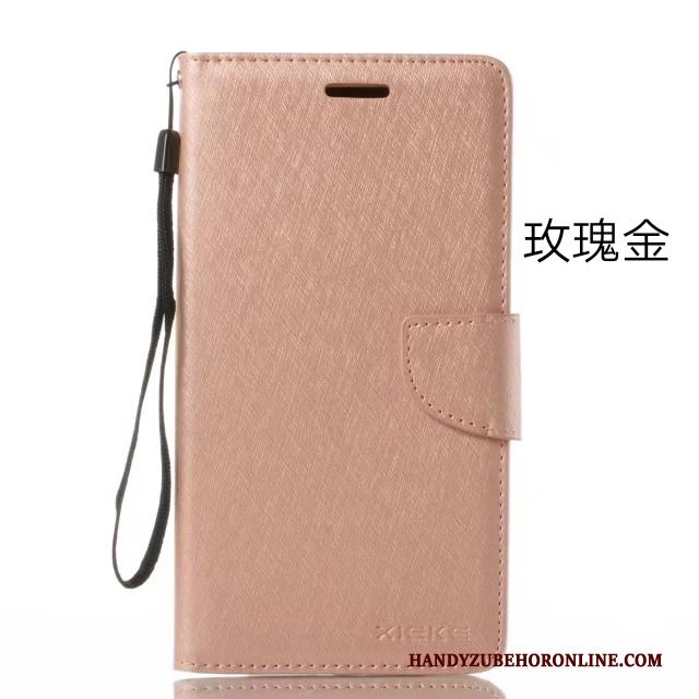 Huawei Y7 2019 Hoesje Telefoon Bedrijf Folio Roze Portemonnee