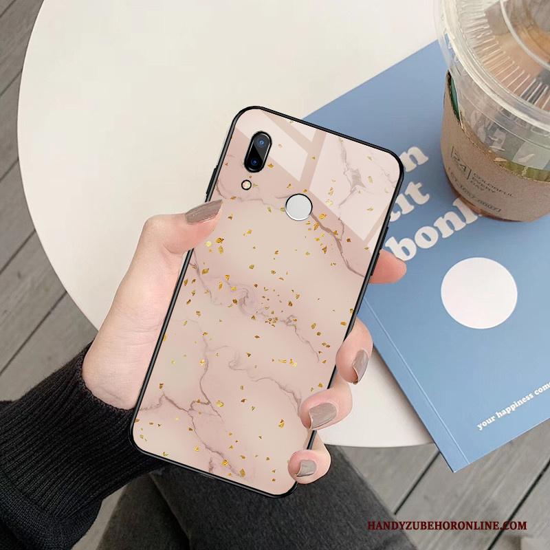 Huawei Y7 2019 Siliconen Bescherming Nieuw Hoes Spiegel Roze Hoesje