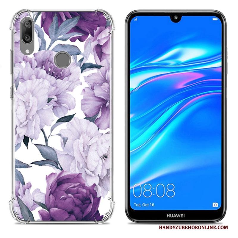 Huawei Y7 2019 Trend Hoesje Scheppend Anti-fall Zacht Mobiele Telefoon Blauw