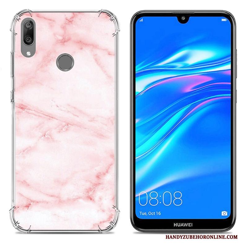 Huawei Y7 2019 Trend Hoesje Scheppend Anti-fall Zacht Mobiele Telefoon Blauw