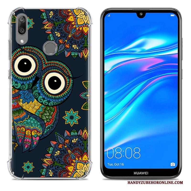 Huawei Y7 2019 Trend Hoesje Scheppend Anti-fall Zacht Mobiele Telefoon Blauw