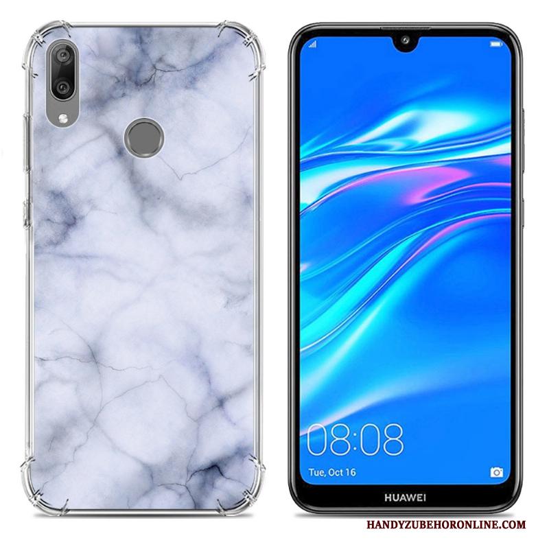 Huawei Y7 2019 Trend Hoesje Scheppend Anti-fall Zacht Mobiele Telefoon Blauw