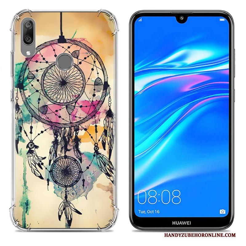 Huawei Y7 2019 Trend Hoesje Scheppend Anti-fall Zacht Mobiele Telefoon Blauw