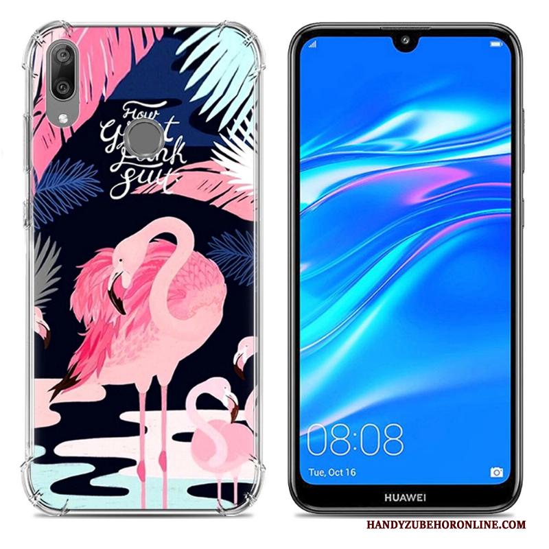 Huawei Y7 2019 Trend Hoesje Scheppend Anti-fall Zacht Mobiele Telefoon Blauw