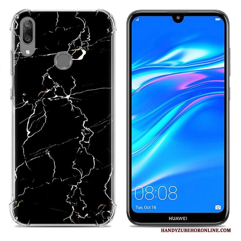 Huawei Y7 2019 Trend Hoesje Scheppend Anti-fall Zacht Mobiele Telefoon Blauw