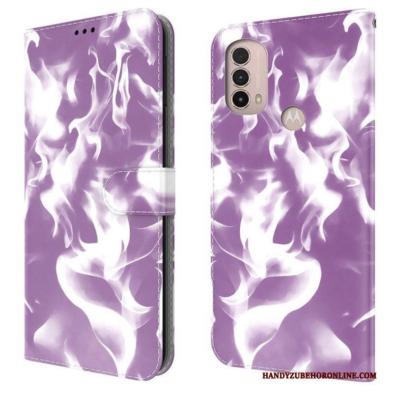 Leren Hoesje voor Moto E40 / E30 / E20 Abstract Patroon