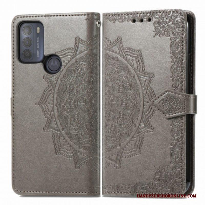 Leren Hoesje voor Moto G50 Mandala Middeleeuwen