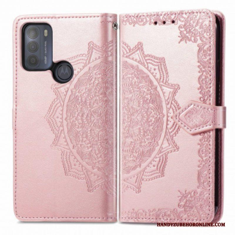 Leren Hoesje voor Moto G50 Mandala Middeleeuwen