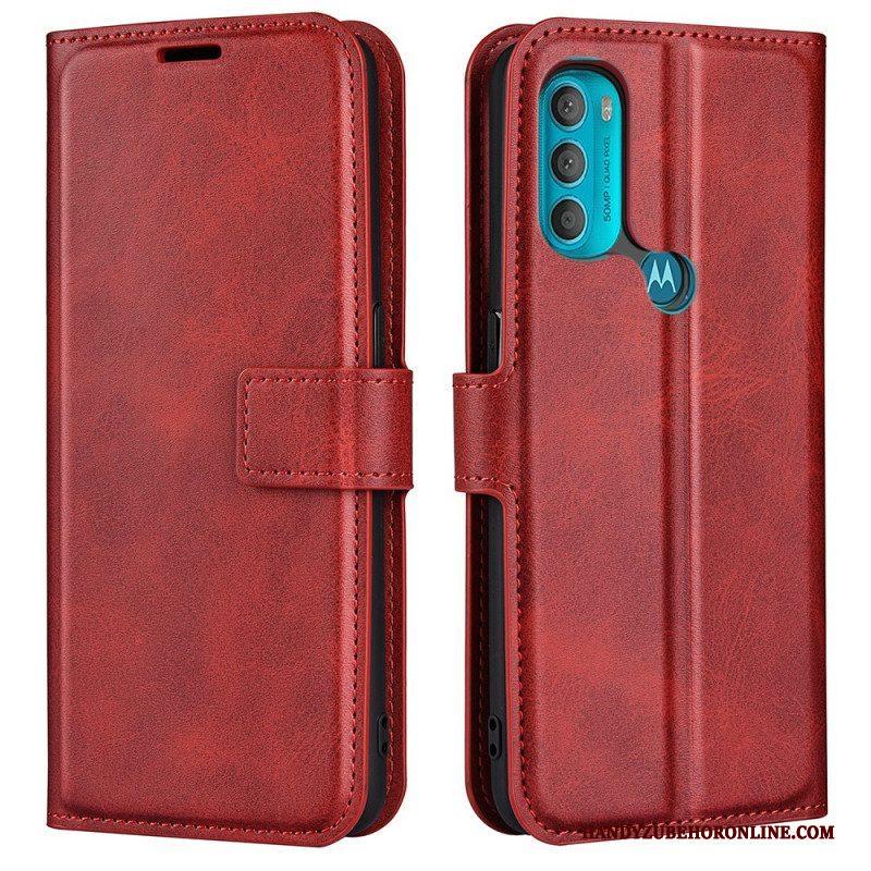 Leren Hoesje voor Moto G71 5G Slank Extreem Leereffect