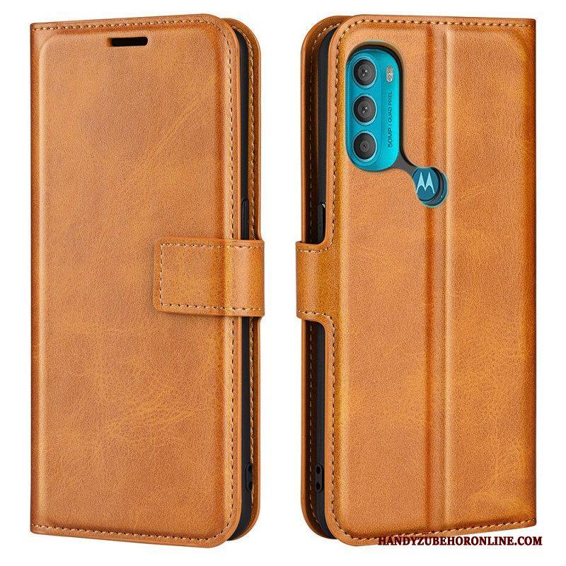 Leren Hoesje voor Moto G71 5G Slank Extreem Leereffect