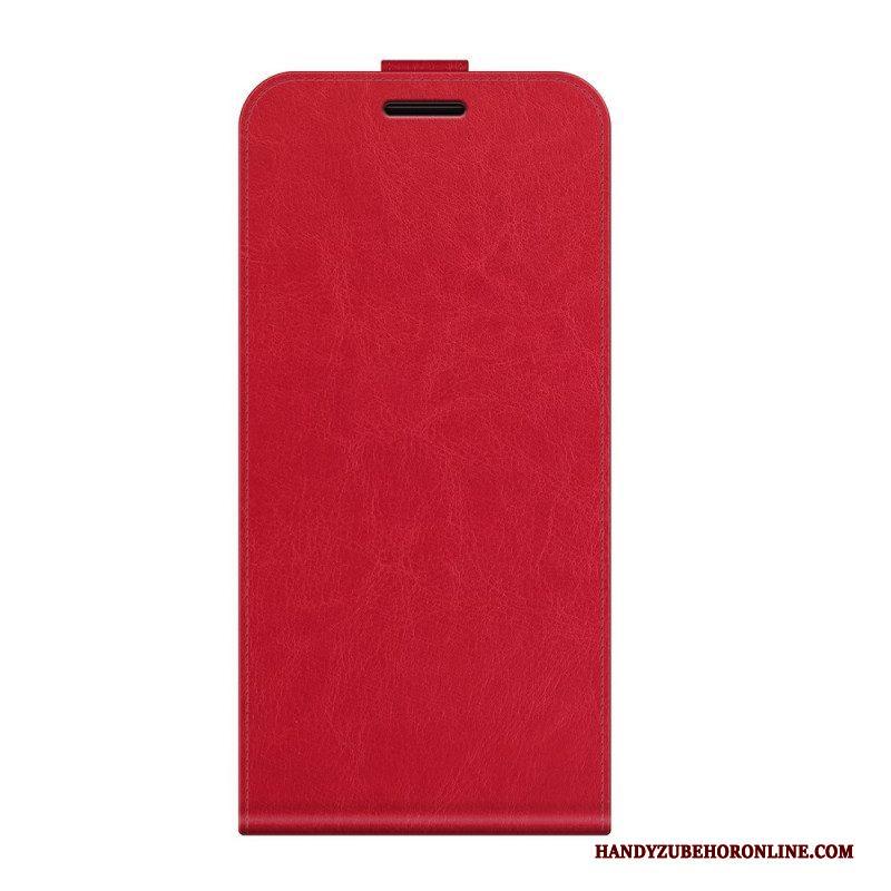 Leren Hoesje voor Motorola Edge 20 Pro Folio-hoesje Verticale Flap Leer Effect