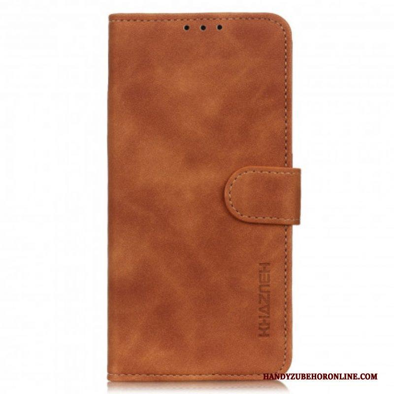 Leren Hoesje voor Motorola Edge 20 Pro Khazneh Vintage Leereffect