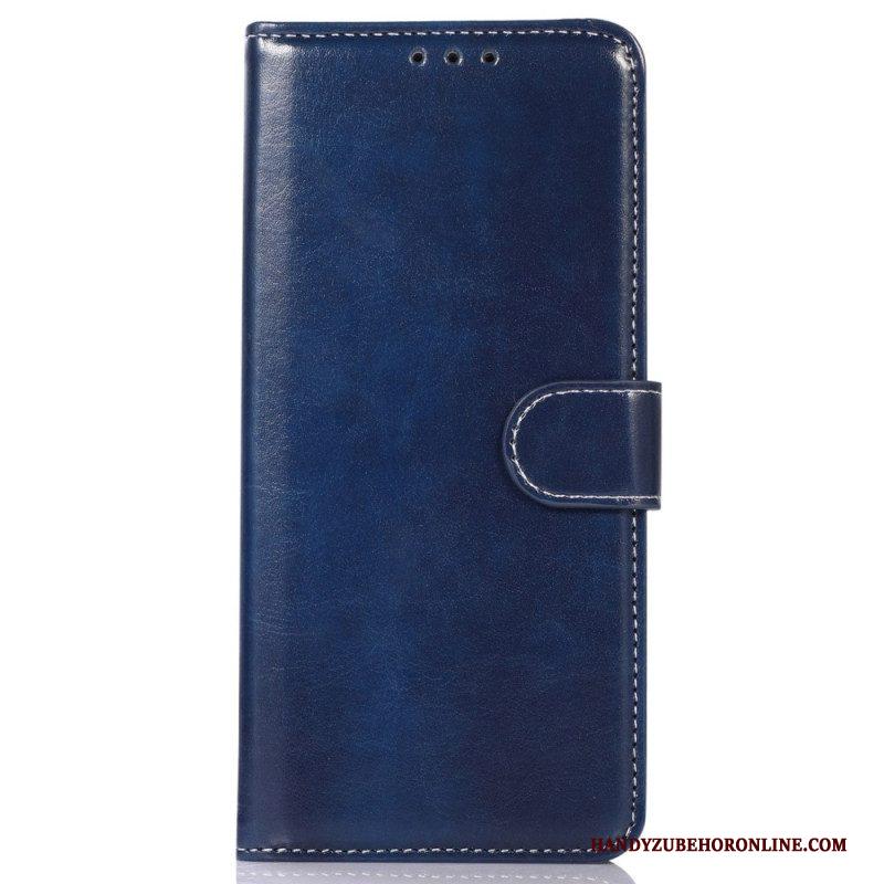 Leren Hoesje voor Samsung Galaxy M13 Leerstijl En Naden
