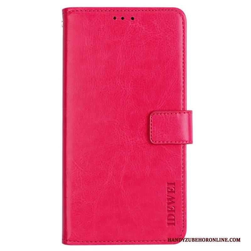 Leren Hoesje voor Samsung Galaxy M32 Imitatieleer Idewei