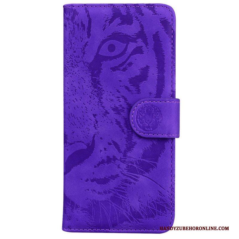 Leren Hoesje voor Samsung Galaxy M33 5G Tijger Print