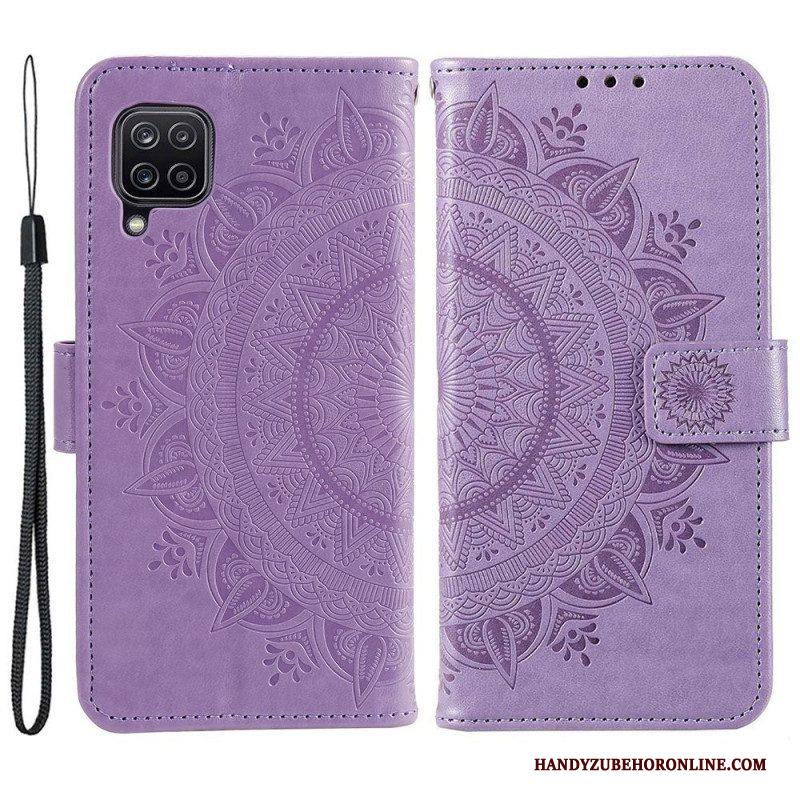 Leren Hoesje voor Samsung Galaxy M53 5G Zon Mandala