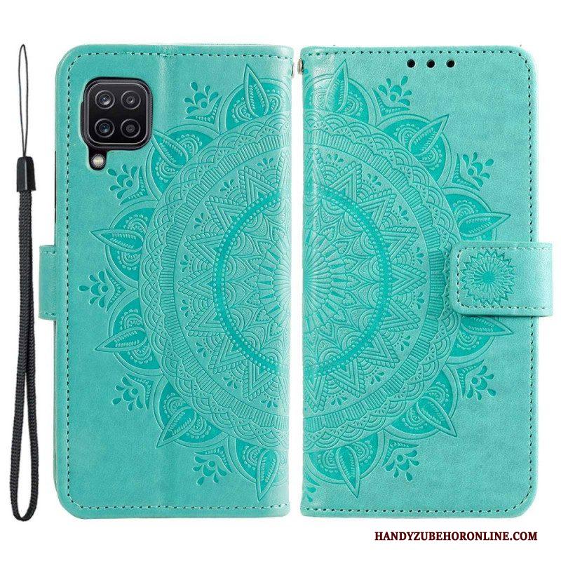 Leren Hoesje voor Samsung Galaxy M53 5G Zon Mandala